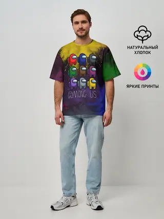 Мужская футболка оверсайз / AMONG US.