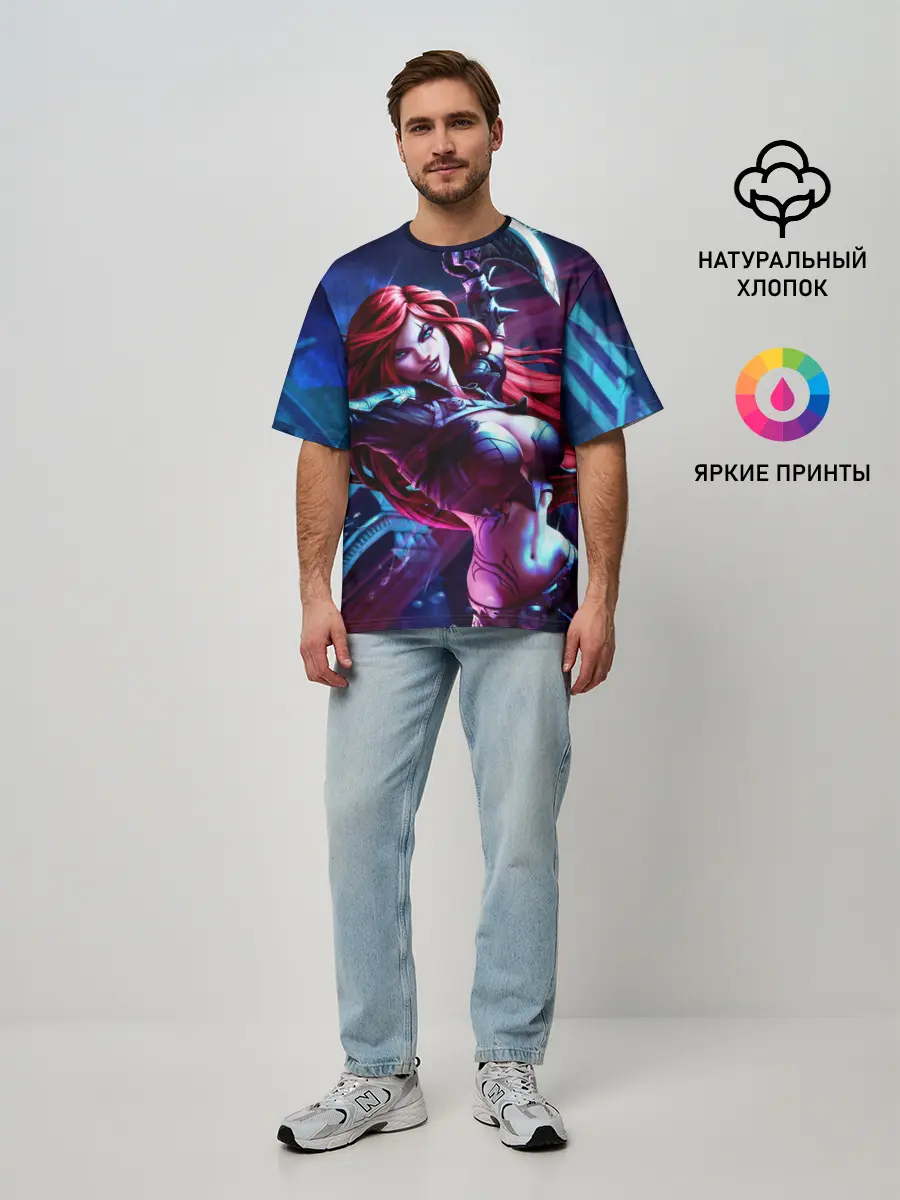 Мужская футболка оверсайз / Катарина League of legends