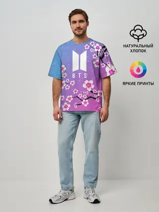 Мужская футболка оверсайз / BTS