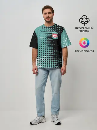 Мужская футболка оверсайз / Liverpool / Ливерпуль.