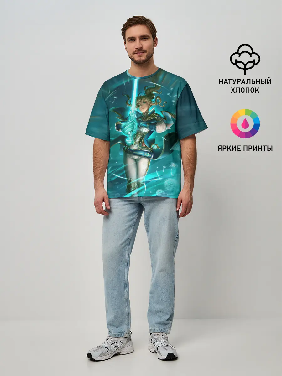 Мужская футболка оверсайз / Джин | Genshin Impact | Геншин Импакт
