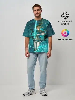 Мужская футболка оверсайз / Джин | Genshin Impact | Геншин Импакт