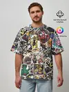 Мужская футболка оверсайз / JoJo’s Sticker Bombing