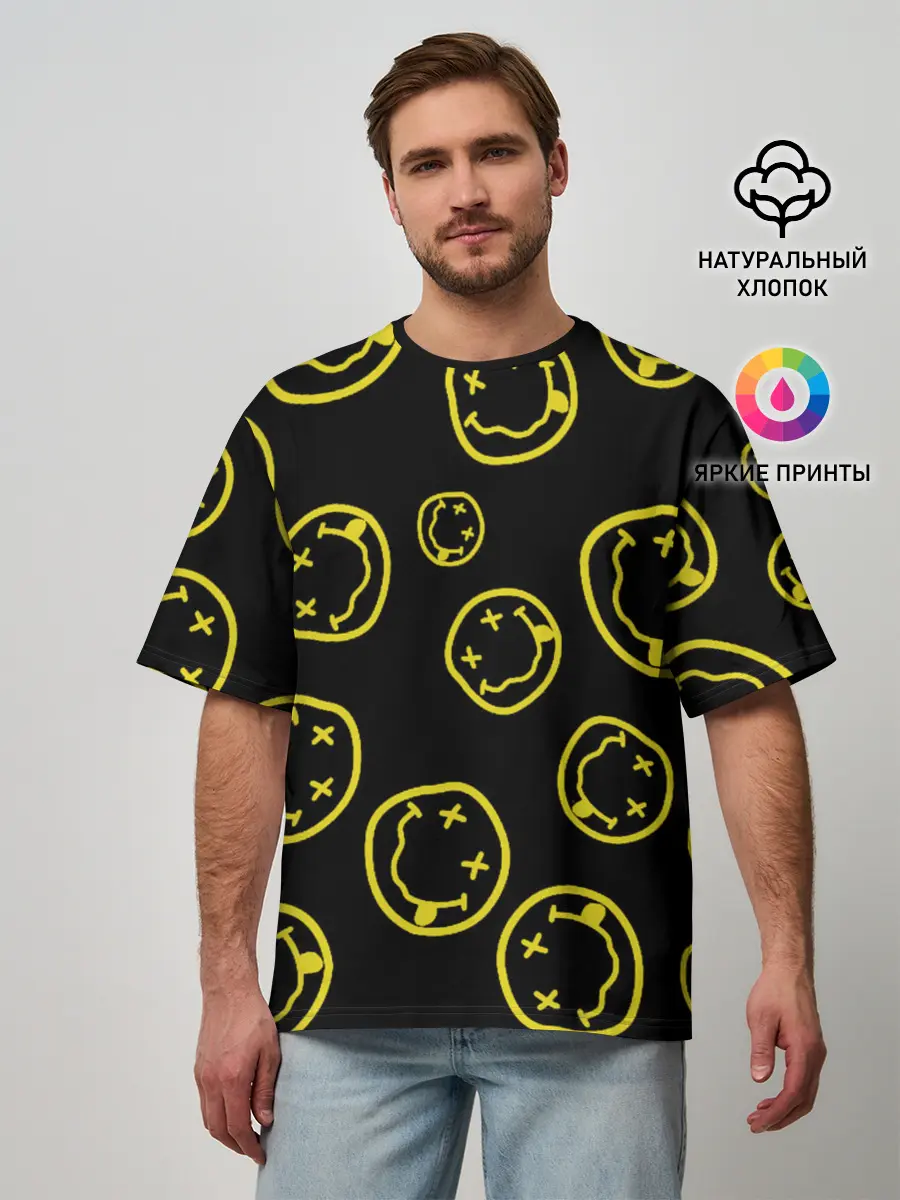 Мужская футболка оверсайз / Nirvana