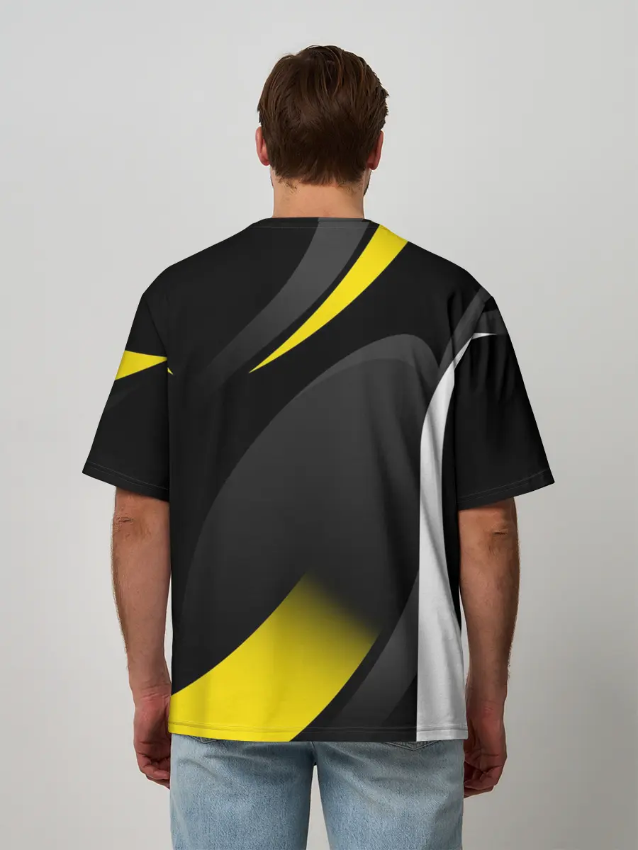 Мужская футболка оверсайз / SPORT WEAR YELLOW