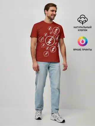 Мужская базовая футболка / The Flash Logo