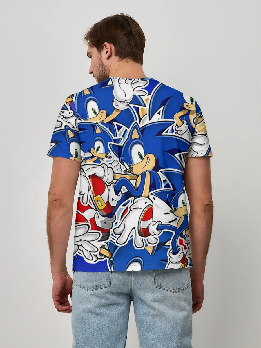 Мужская базовая футболка / SONIC ПАТТЕРН / СОНИК