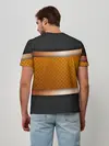 Мужская базовая футболка / 3d gold / black
