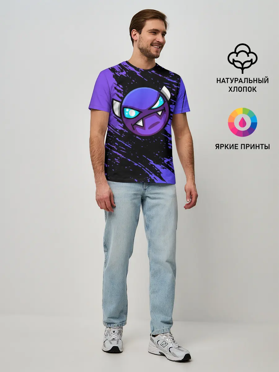 Мужская базовая футболка / Геометри Даш | Geometry Dash