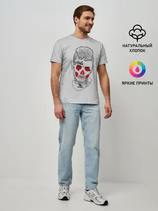 Мужская базовая футболка / Череп Лил Пипа