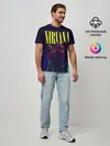 Мужская базовая футболка / Nirvana Neon