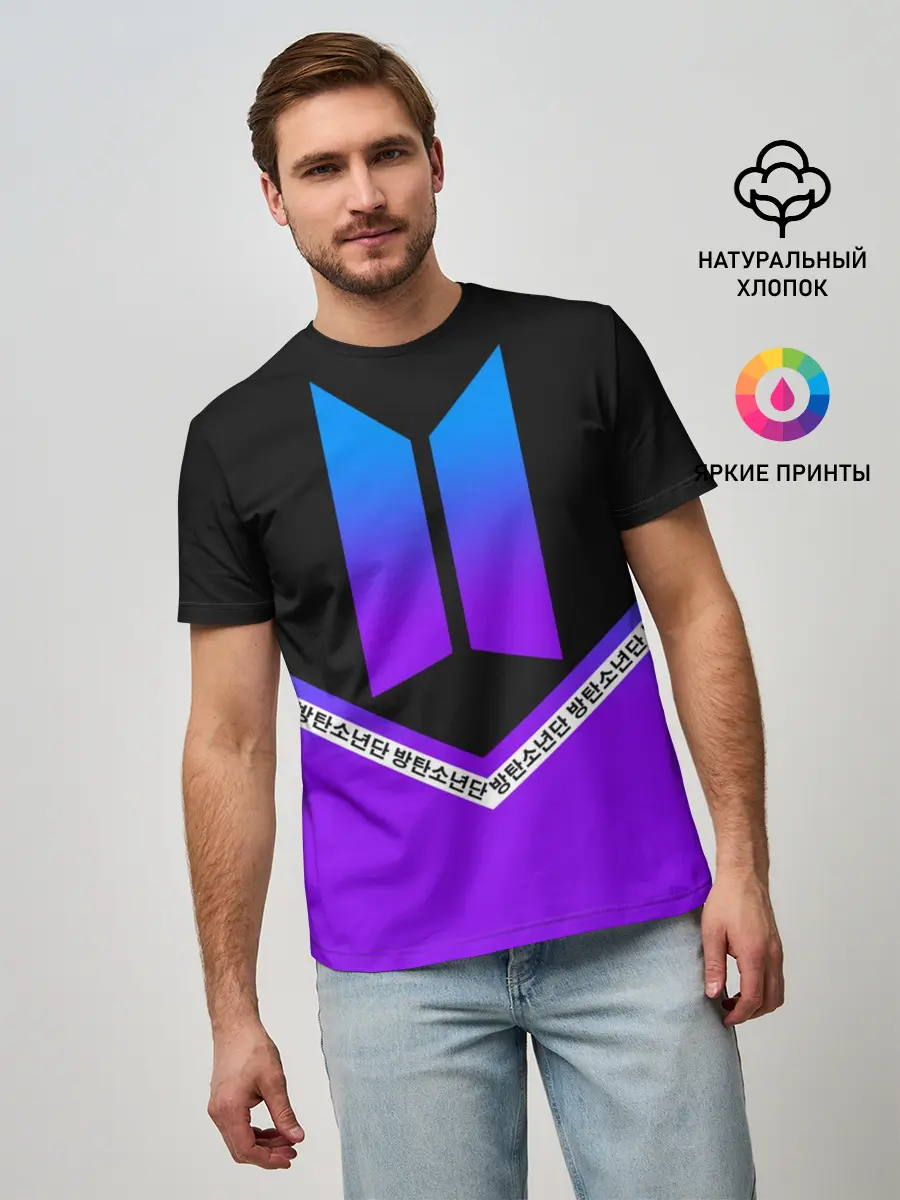 Мужская базовая футболка / BTS