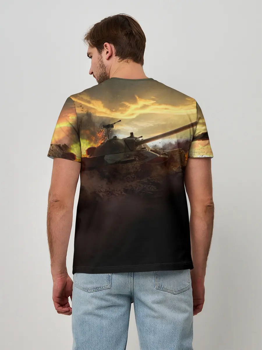 Мужская базовая футболка / танк на закате