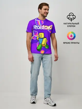 Мужская базовая футболка / ROBLOX КУБЫ