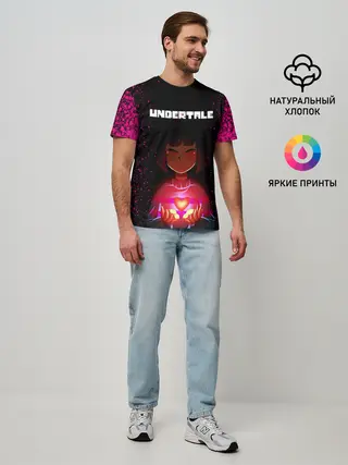 Мужская базовая футболка / UNDERTALE FRISK