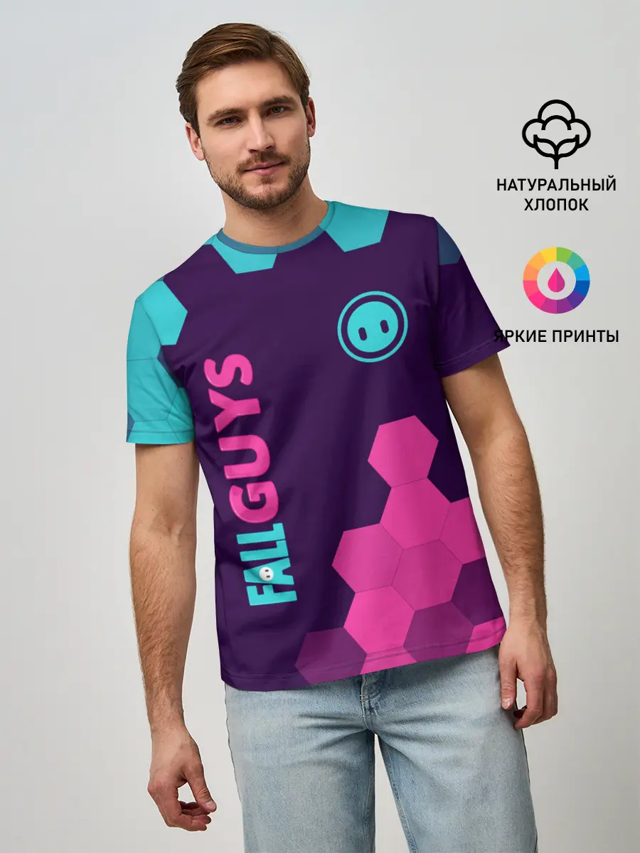 Мужская базовая футболка / FALL GUYS / ФОЛ ГАЙС