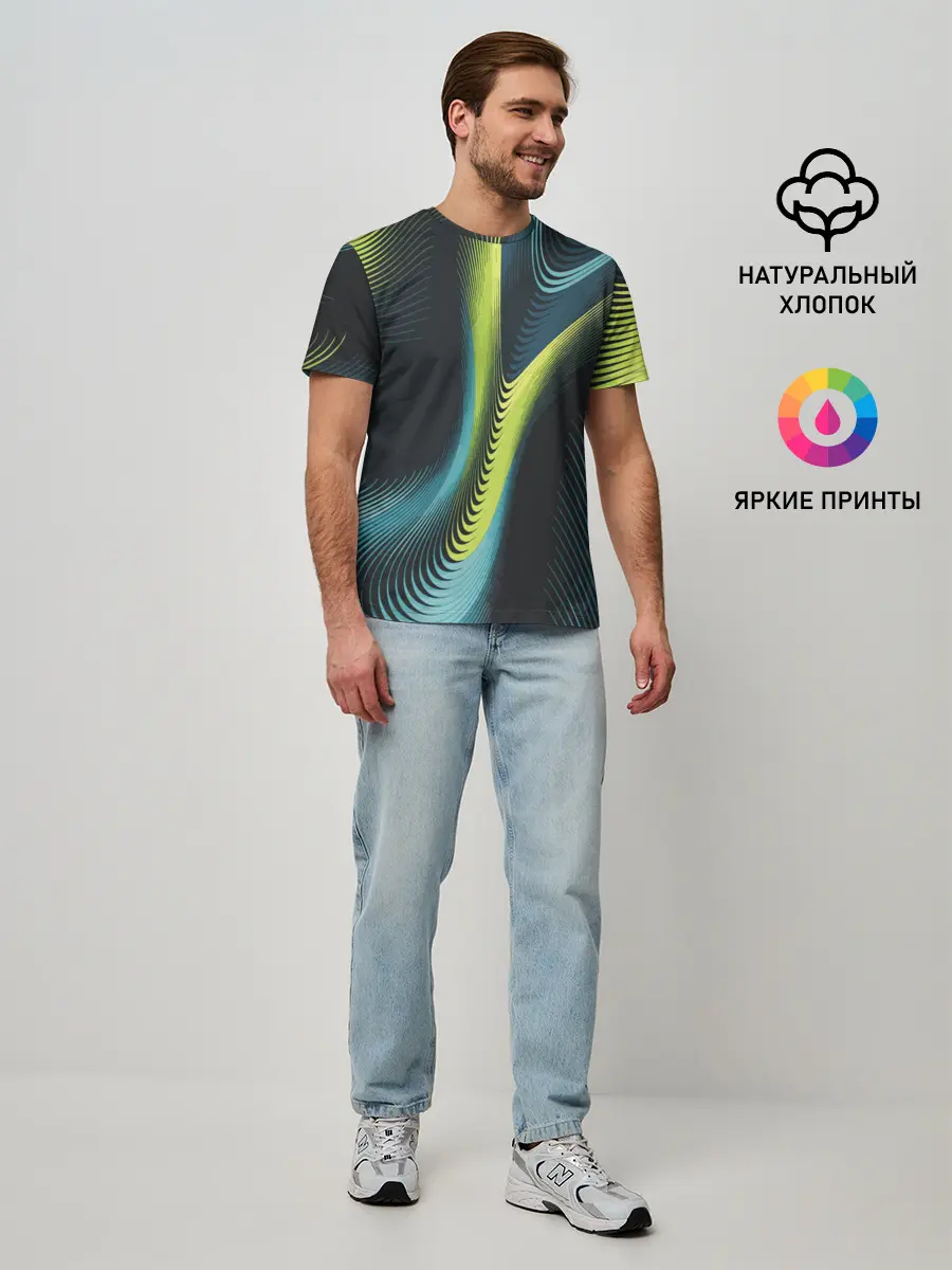 Мужская базовая футболка / Wave