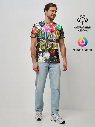 Мужская базовая футболка / Board Gamer | Настольщик