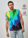 Мужская базовая футболка / РАЗНОЦВЕТНЫЕ КРАСКИ