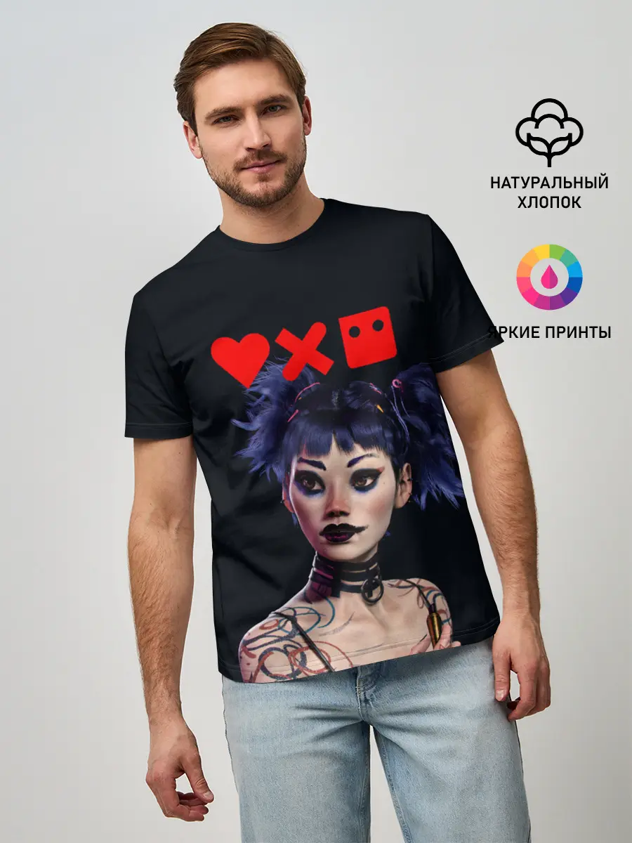 Мужская базовая футболка / Love, Death and Robots | Lora