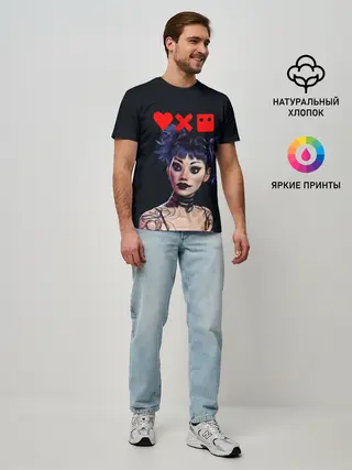Мужская базовая футболка / Love, Death and Robots | Lora