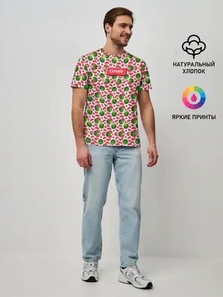 Мужская базовая футболка / Арбузы