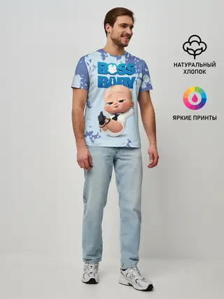 Мужская базовая футболка / Boss Baby / Босс Молокосос