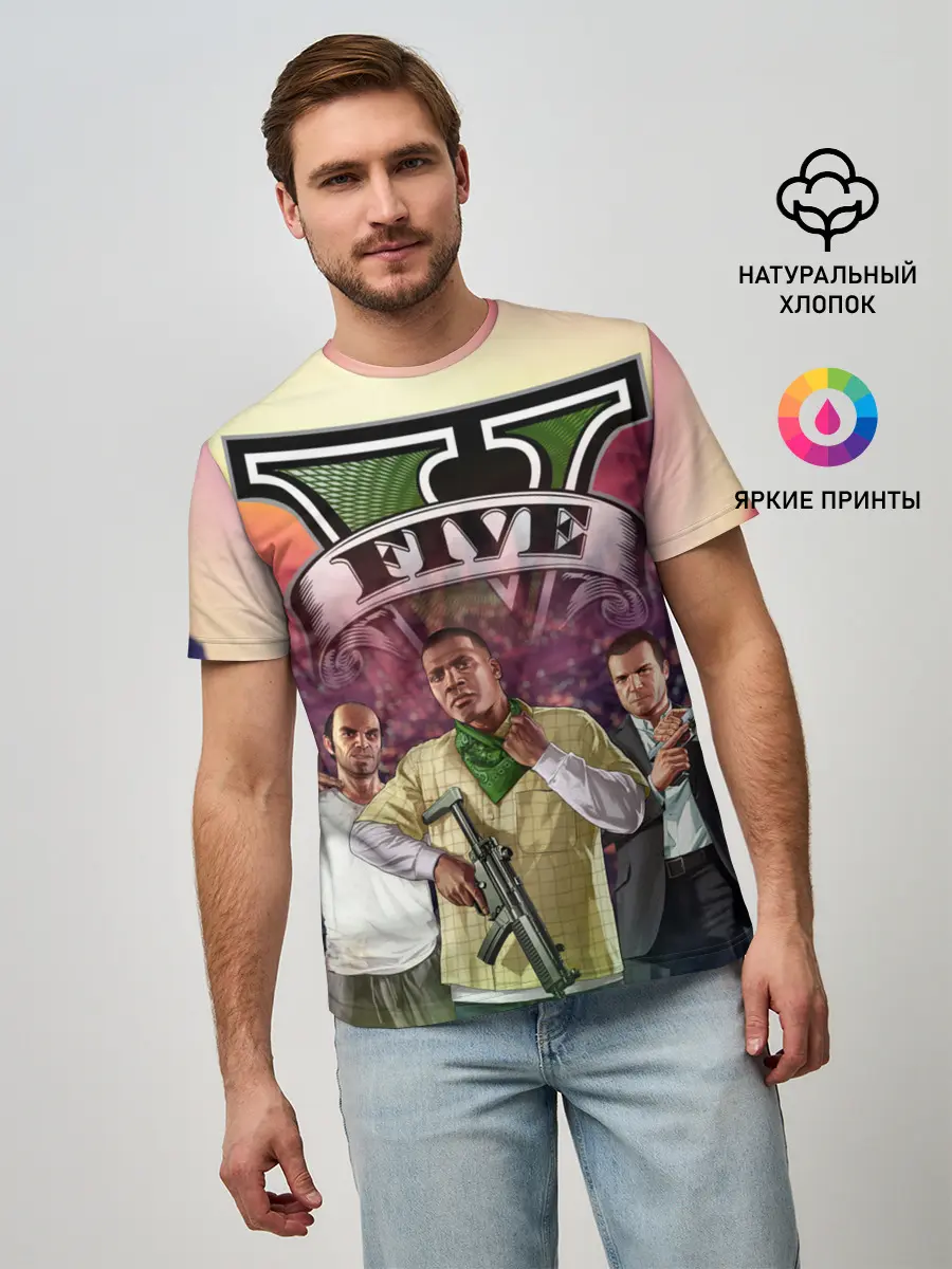 Мужская базовая футболка / GTA V | TEAM FOREVER AND EVER