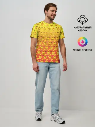 Мужская базовая футболка / Pikachu Pika Pika