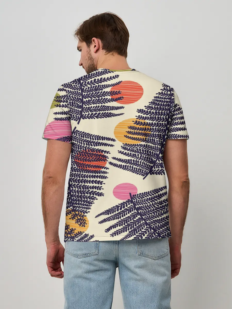 Мужская базовая футболка / Тропики паттерн