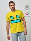Мужская базовая футболка / Geometry Dash Smile