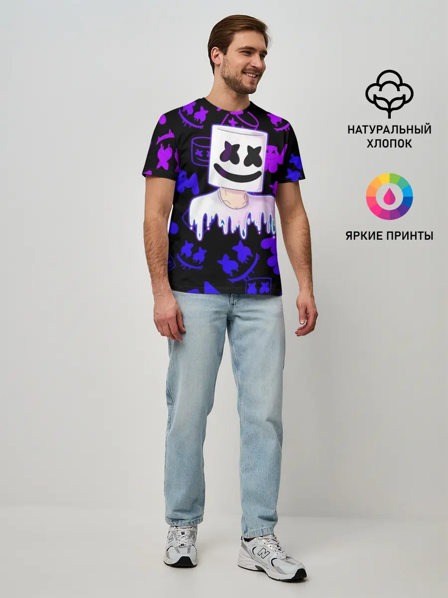 Мужская базовая футболка / Marshmello
