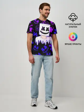 Мужская базовая футболка / Marshmello