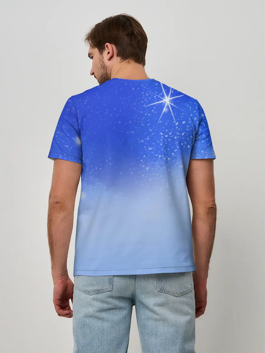 Мужская базовая футболка / Кот и космос