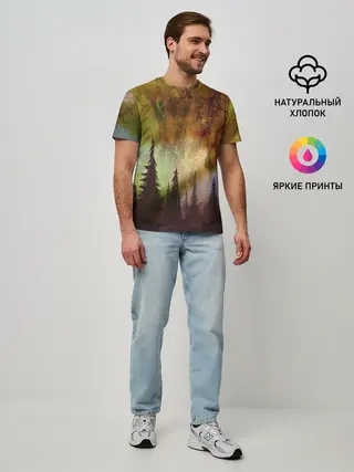 Мужская базовая футболка / СТРАШНЫЙ ЛЕС