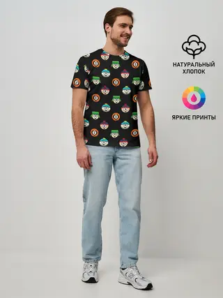 Мужская базовая футболка / Южный парк, паттерн