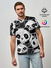 Мужская базовая футболка / Смешные панды