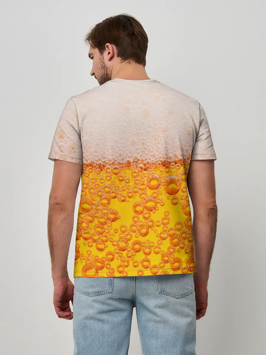 Мужская базовая футболка / ПИВО с пеной