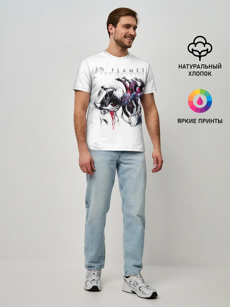 Мужская базовая футболка / Come Clarity - In Flames
