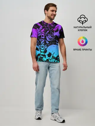 Мужская базовая футболка / HONDA