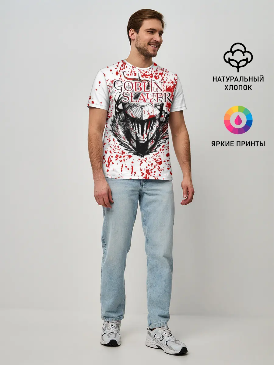 Мужская базовая футболка / Goblin Slayer blood spots