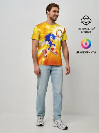 Мужская базовая футболка / Sonic