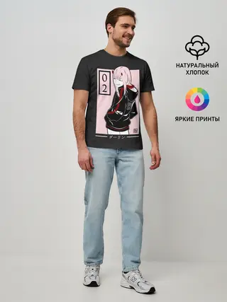 Мужская базовая футболка / Zero Twos smile