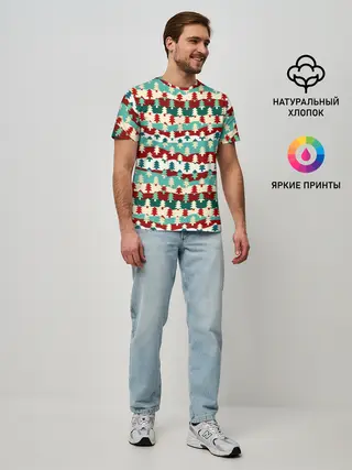 Мужская базовая футболка / Ёлочки