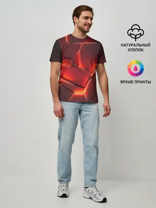 Мужская базовая футболка / ПЛИТЫ НА НЕОНЕ