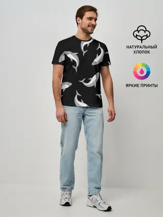 Мужская базовая футболка / Акулы