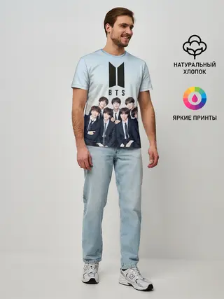 Мужская базовая футболка / BTS