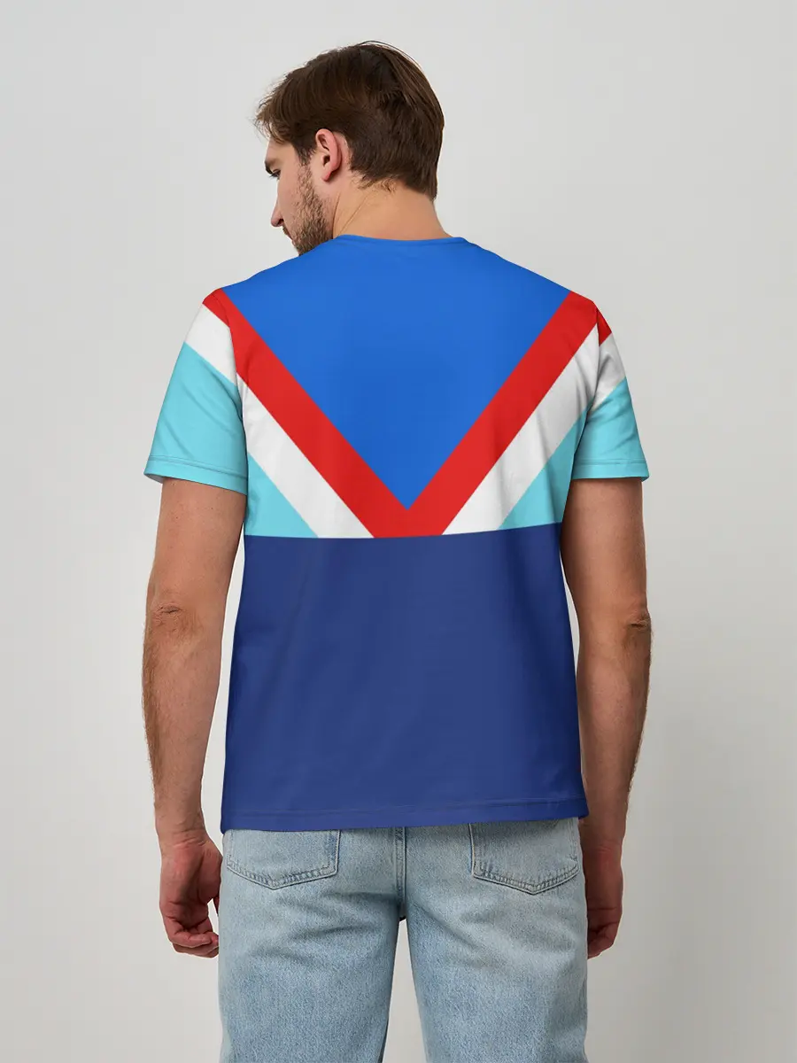 Мужская базовая футболка / Стиль 90 х