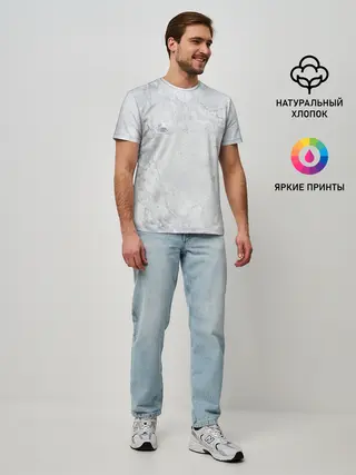 Мужская базовая футболка / Мрамор