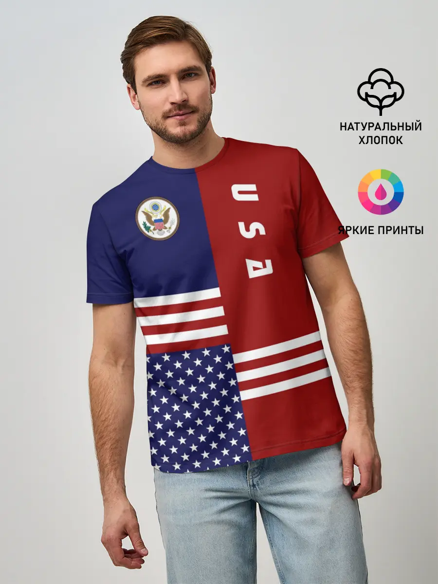 Мужская базовая футболка / USA